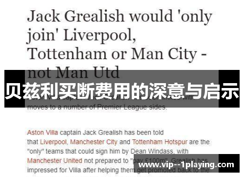 贝兹利买断费用的深意与启示 贝兹利买断费用的深意与启示